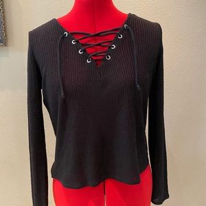 H$M DIVIDED black cross sweater